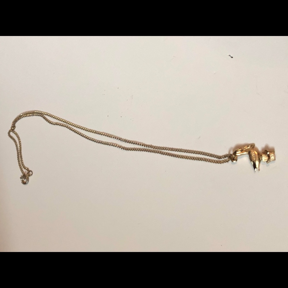 Gold filled pelican necklace pendant